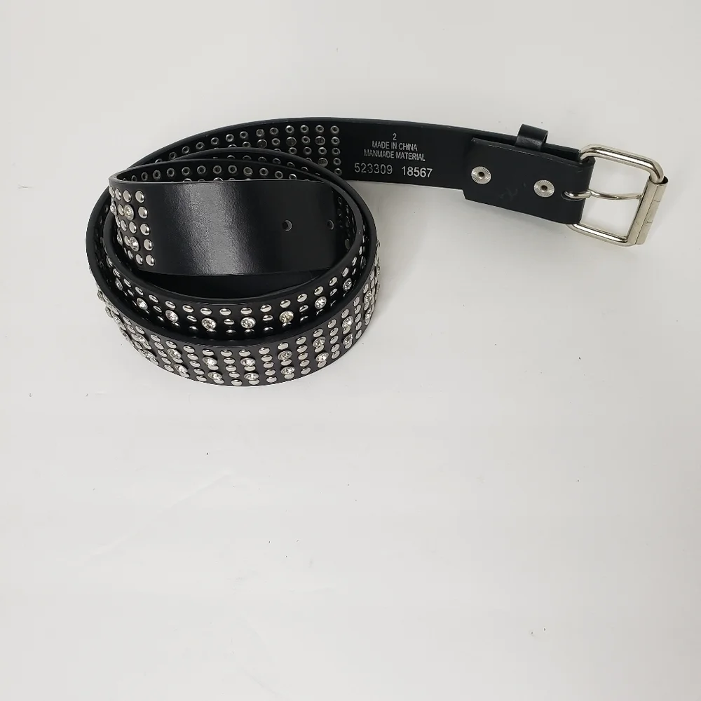 Y2k Faux leather studded belt